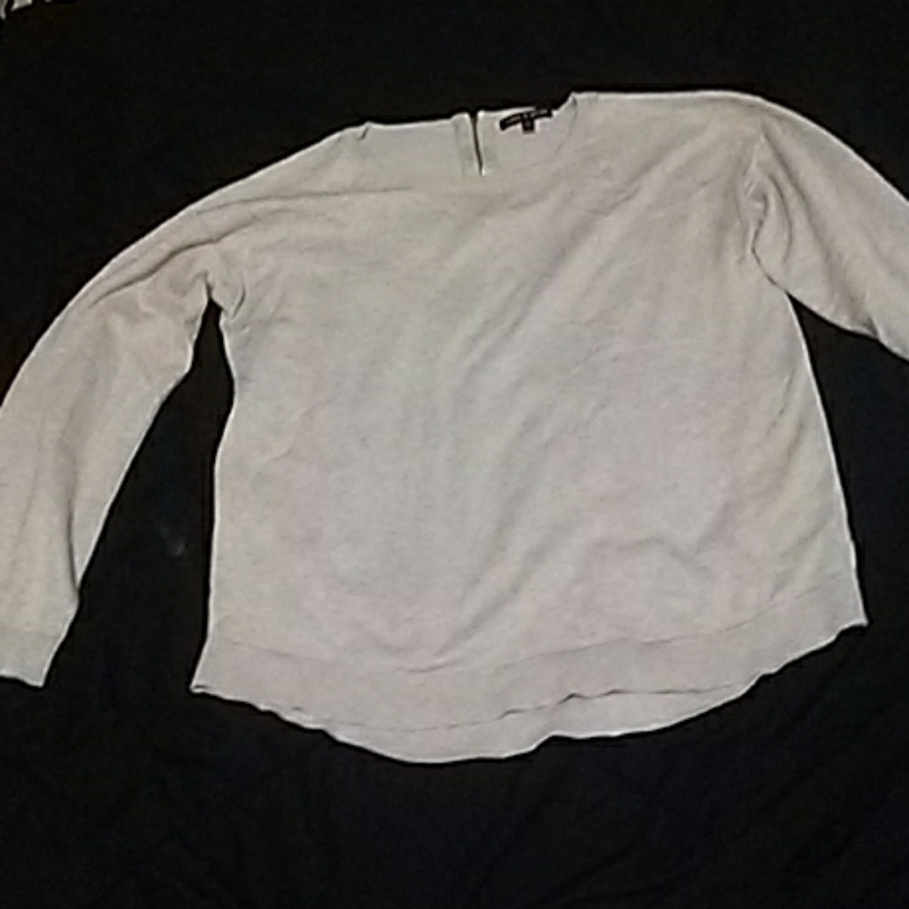 Cable and guage light grey sweater
